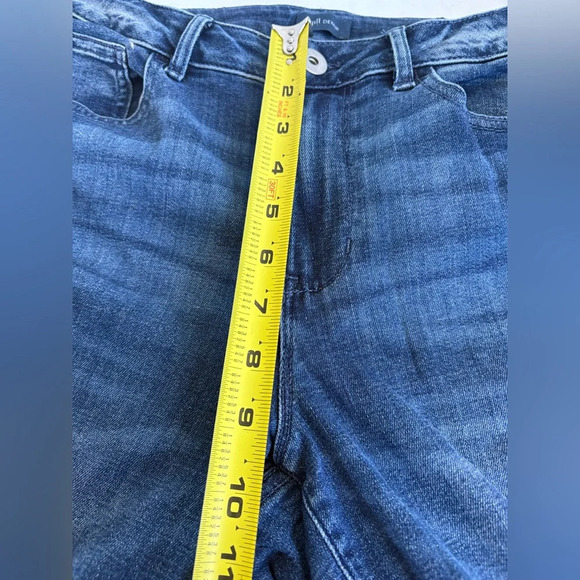 J. Jill High-Rise Fringed-Hem Straight-Leg Jeans Size 4‎ EUC 0238 - Picture 6 of 10